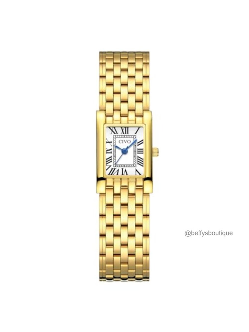 Vintage Women's Wrist Watch Roman Dial Stainless Steel Bracelet